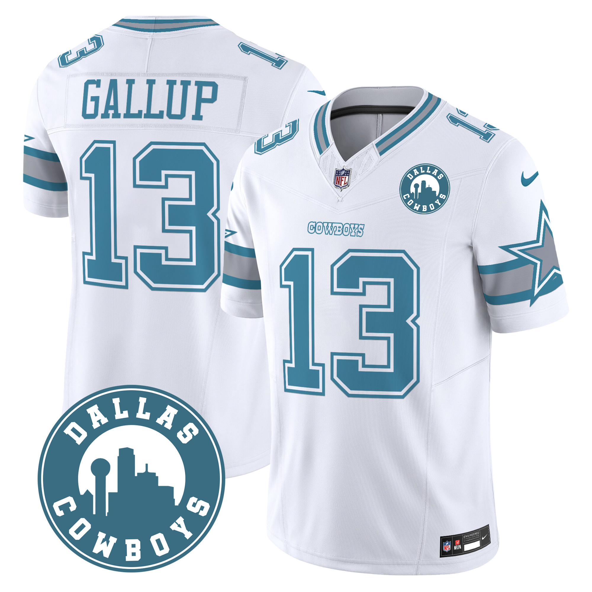 Men's Michael Gallup Dallas Cowboys "Dallas City" Patch Vapor Limited Heritage Jersey - All Stitched