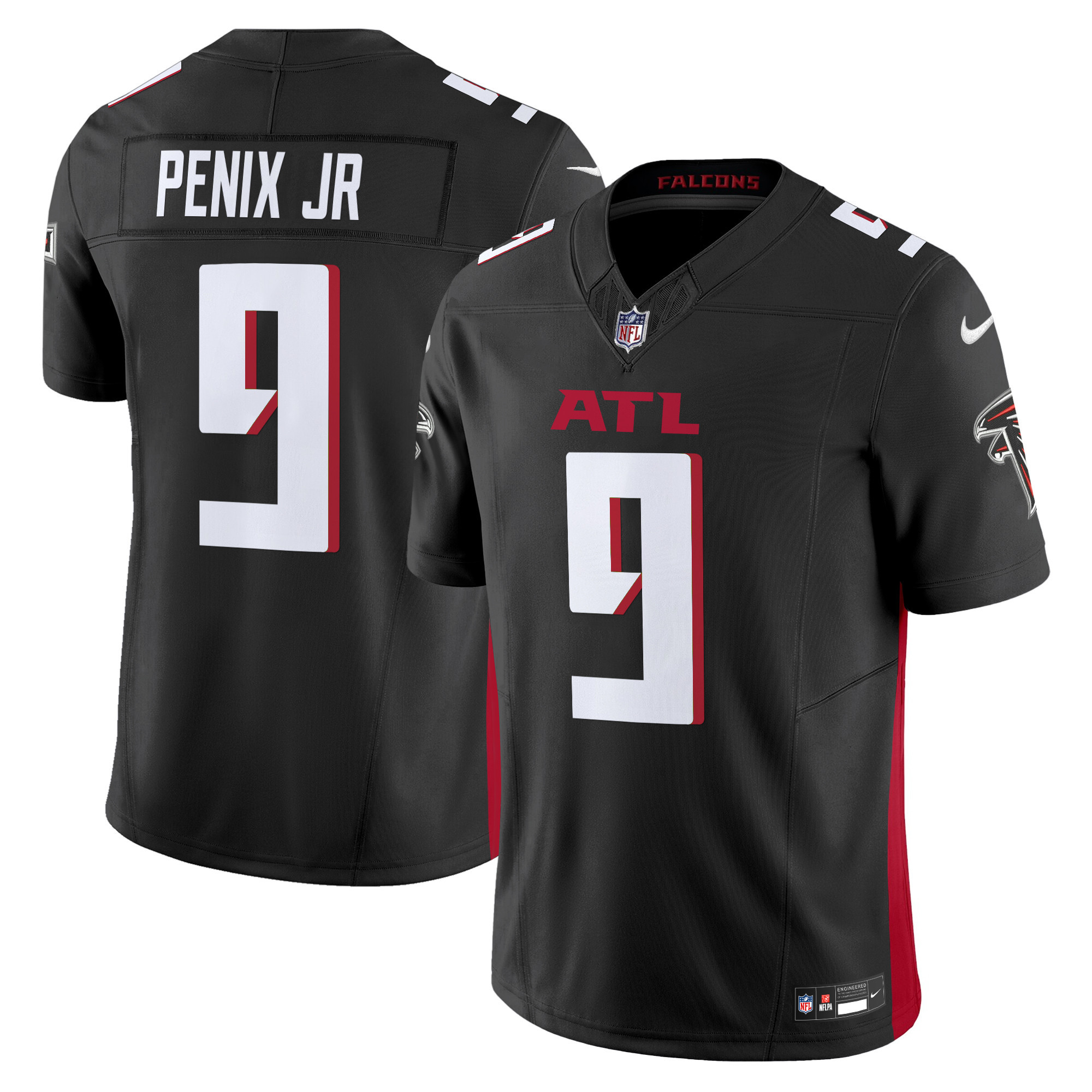 Men's Michael Penix Jr. Atlanta Falcons 2024 Vapor Limited Black Jersey - All Stitched