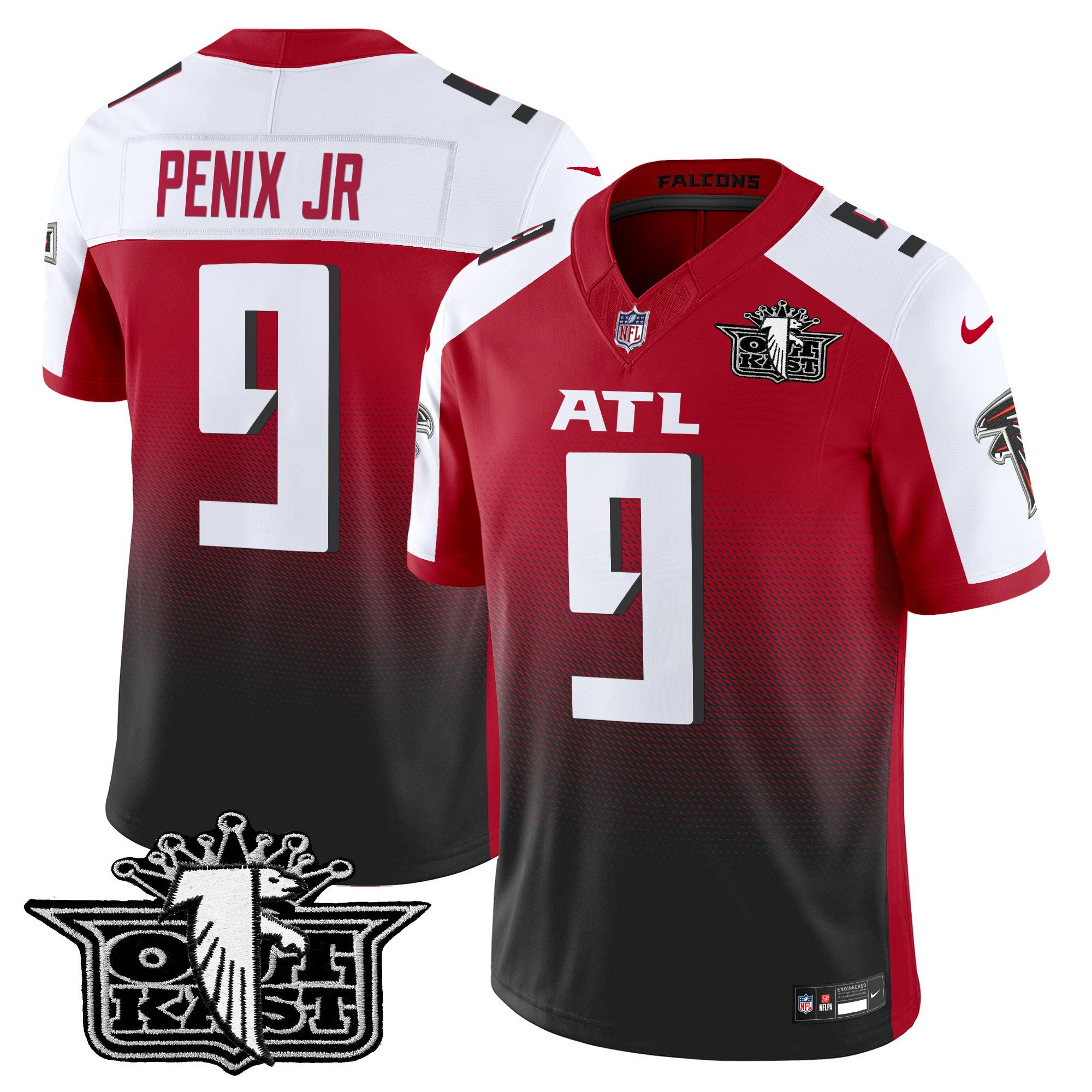 Men's Michael Penix Jr. Outkast x Atlanta Falcons 2024 Vapor Limited Red Alternate Jersey - All Stitched