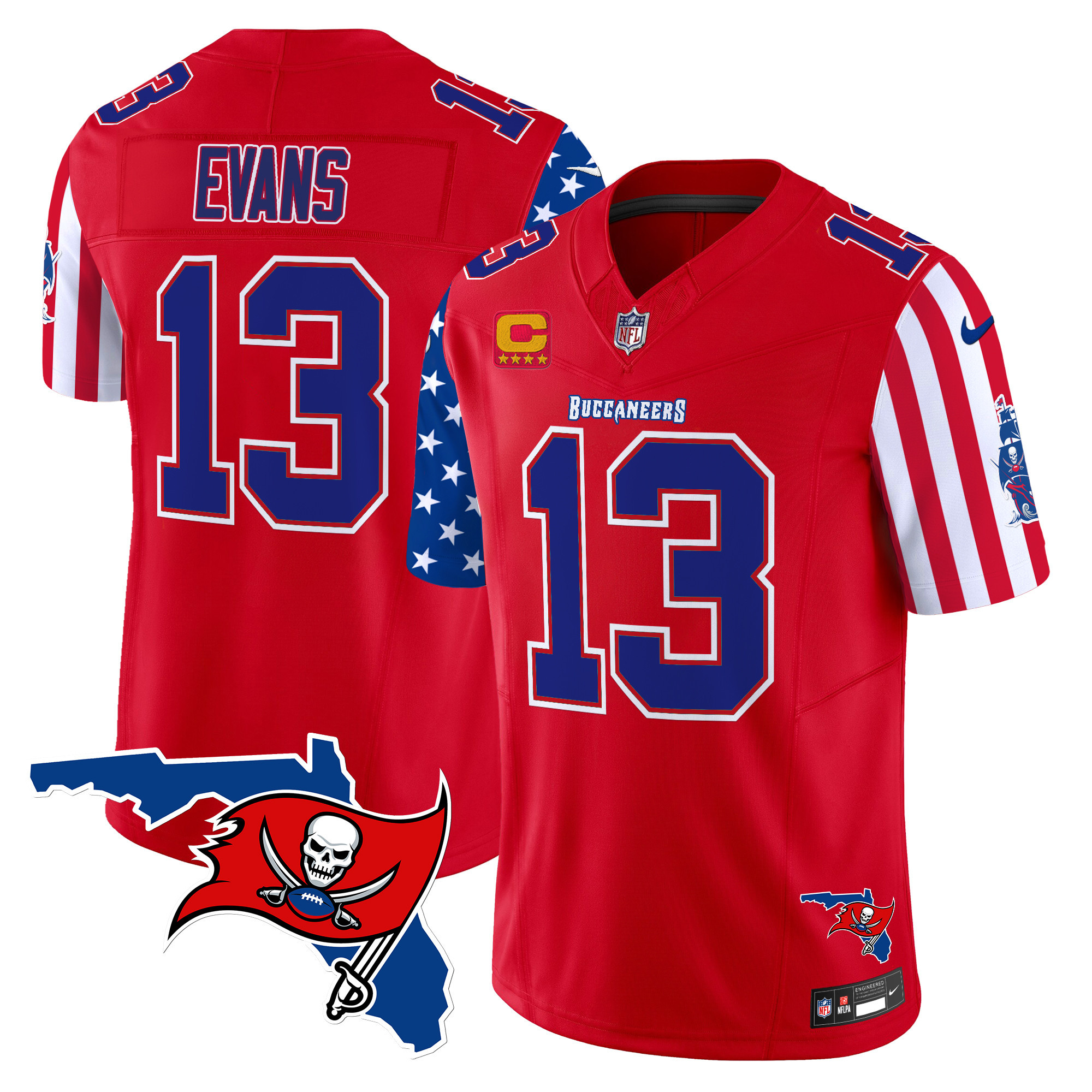 Men's Mike Evans Tampa Bay Buccaneers American Style Vapor Limited Red Jersey - All Stitched