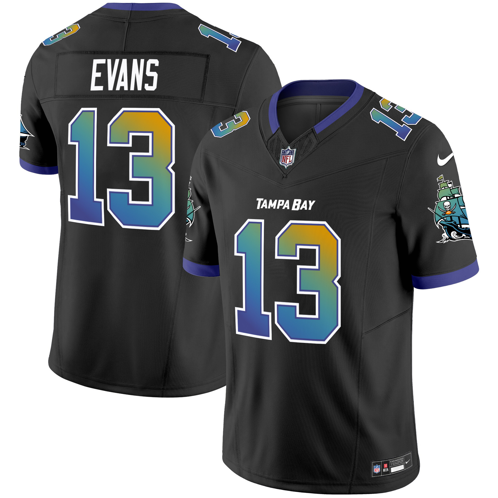 Men's Mike Evans Tampa Bay Buccaneers "Tampa City" Vapor Limited Black Jersey - All Stitched