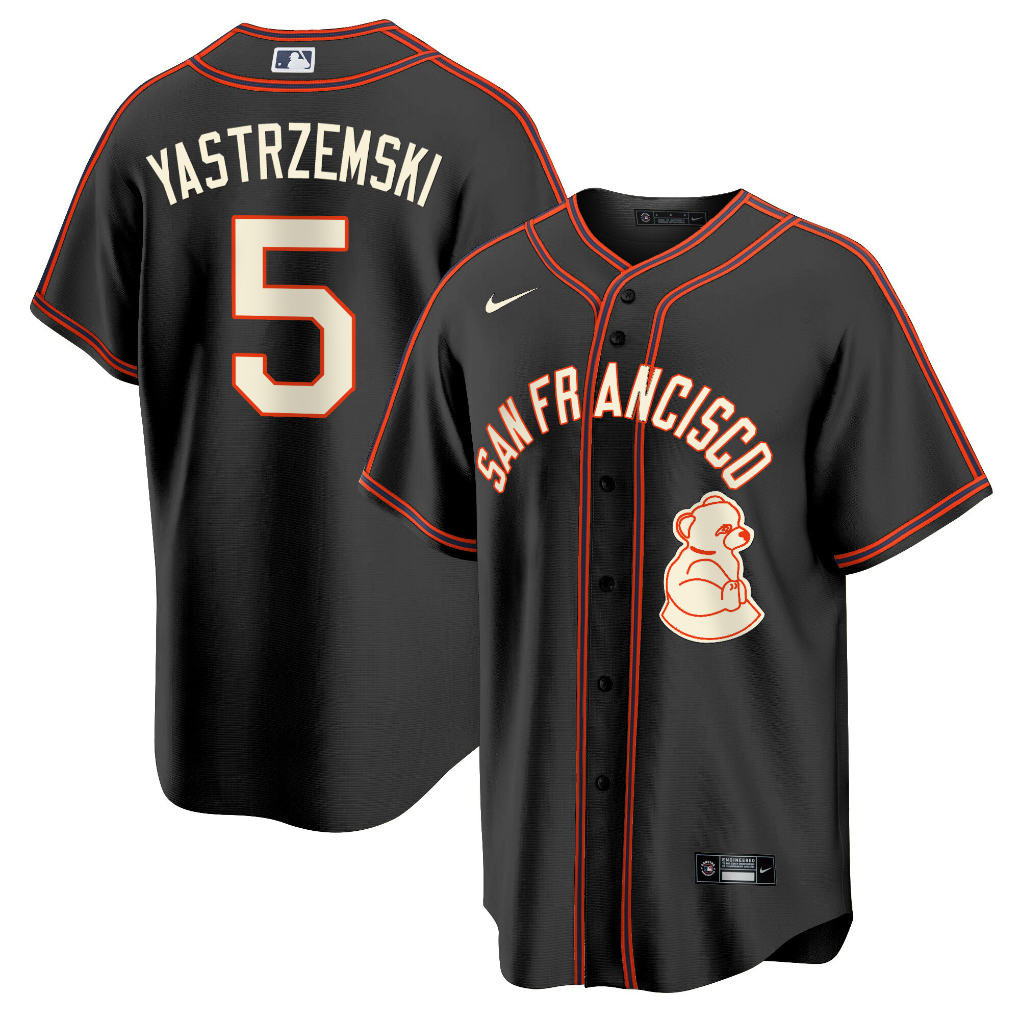 Men's Mike Yastrzemski San Francisco Giants 2024 Rickwood Classic Vapor Premier Limited Black Jersey - All Stitched