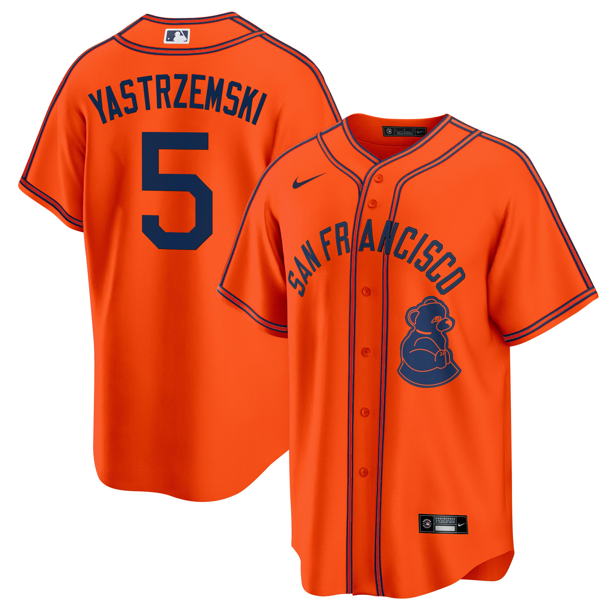 Men's Mike Yastrzemski San Francisco Giants 2024 Rickwood Classic Vapor Premier Limited Orange Jersey - All Stitched