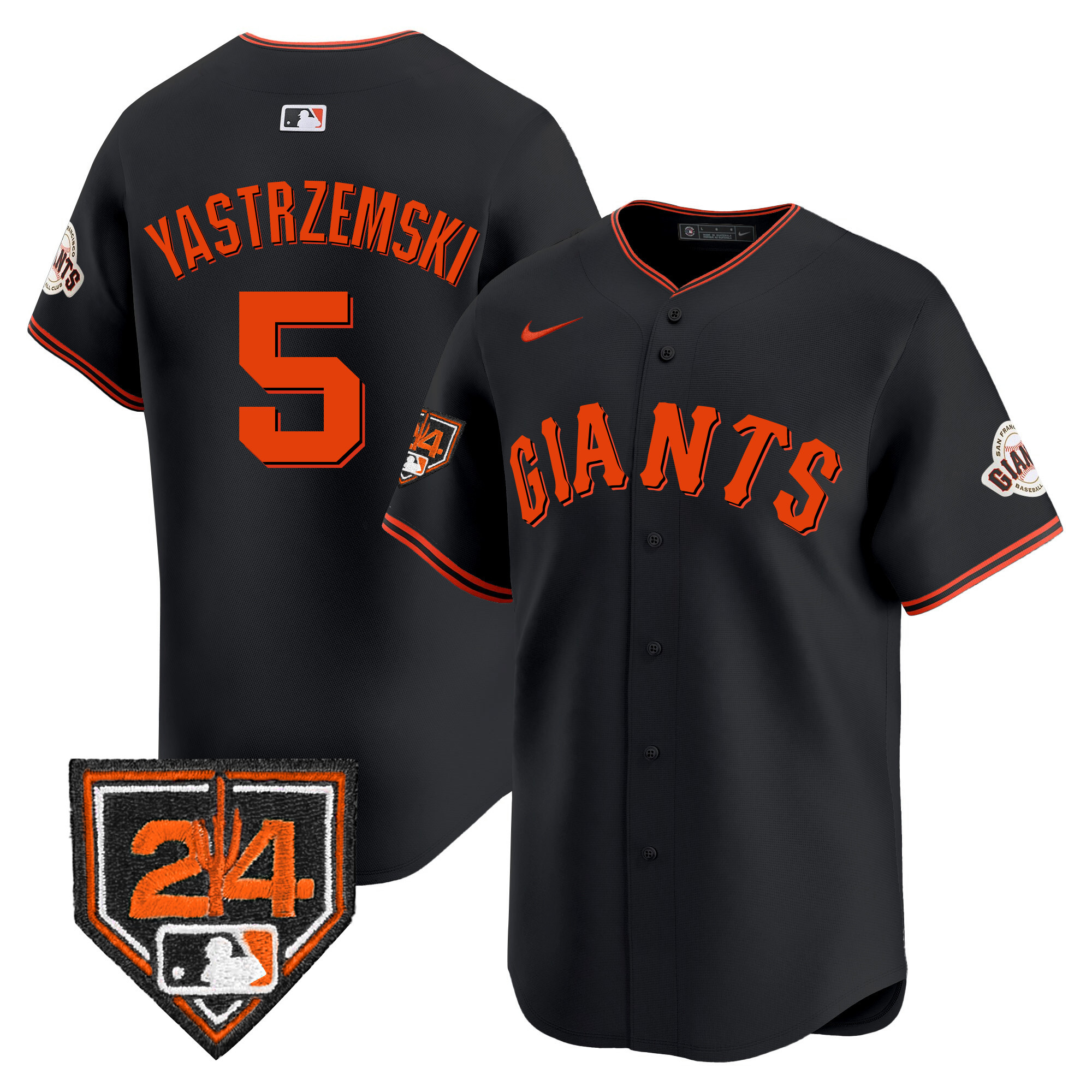 Men's Mike Yastrzemski San Francisco Giants 2024 Spring Training Vapor Premier Limited Black Jersey - All Stitched