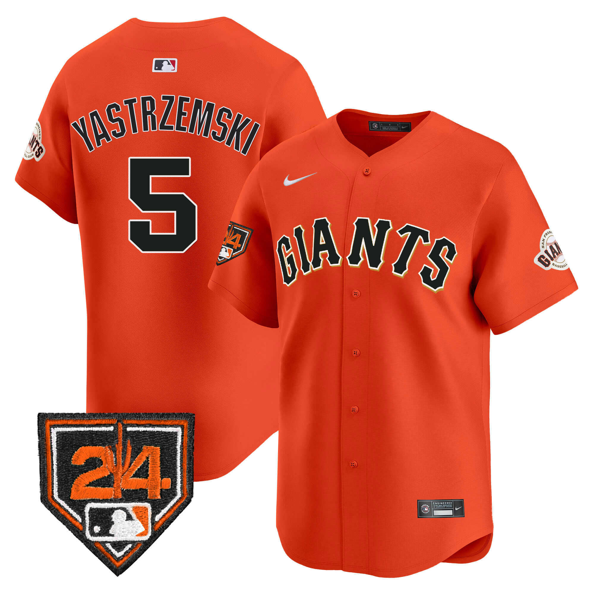 Men's Mike Yastrzemski San Francisco Giants 2024 Spring Training Vapor Premier Limited Orange Jersey - All Stitched