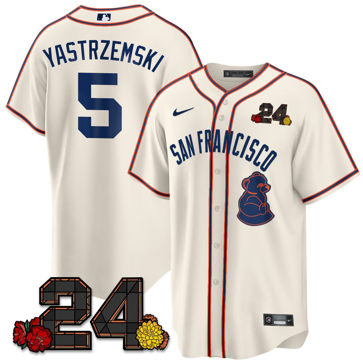 Men's Mike Yastrzemski San Francisco Giants 2024 Willie Mays Patch Vapor Premier Limited Cream Jersey V2 - All Stitched