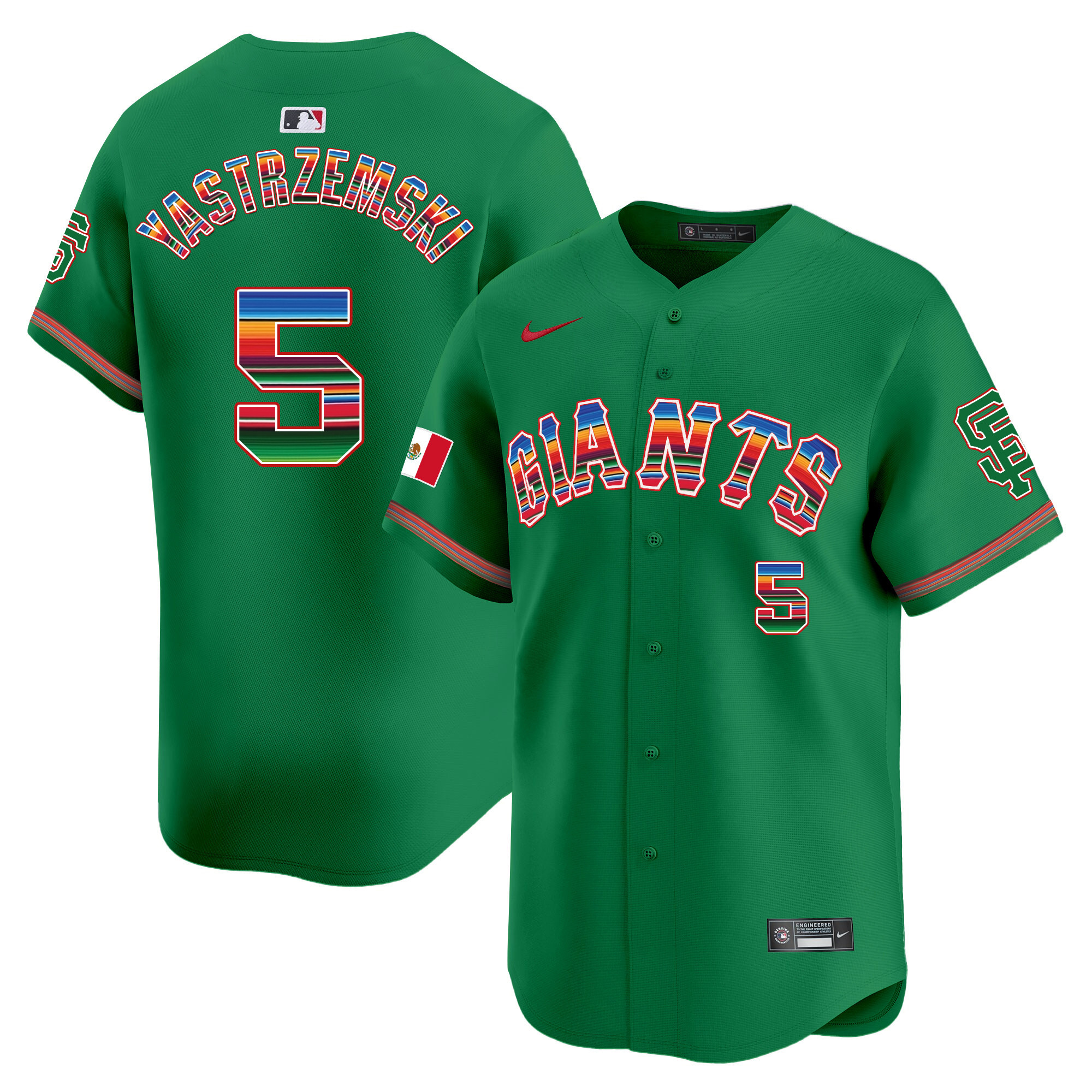 Men's Mike Yastrzemski San Francisco Giants Mexico Vapor Premier Limited Green Jersey - All Stitched
