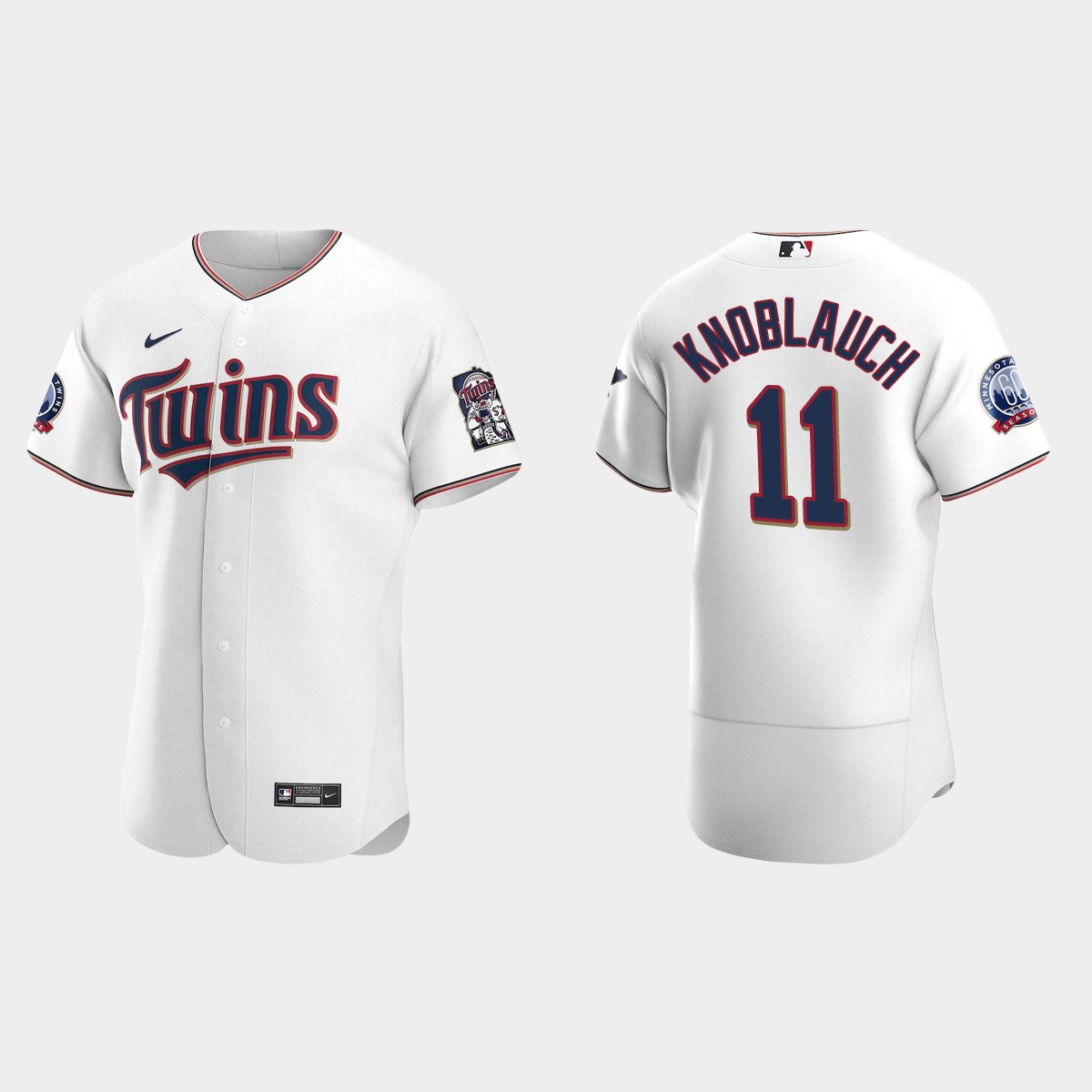 Men's Minnesota Twins Chuck Knoblauch White Retired Player Jersey