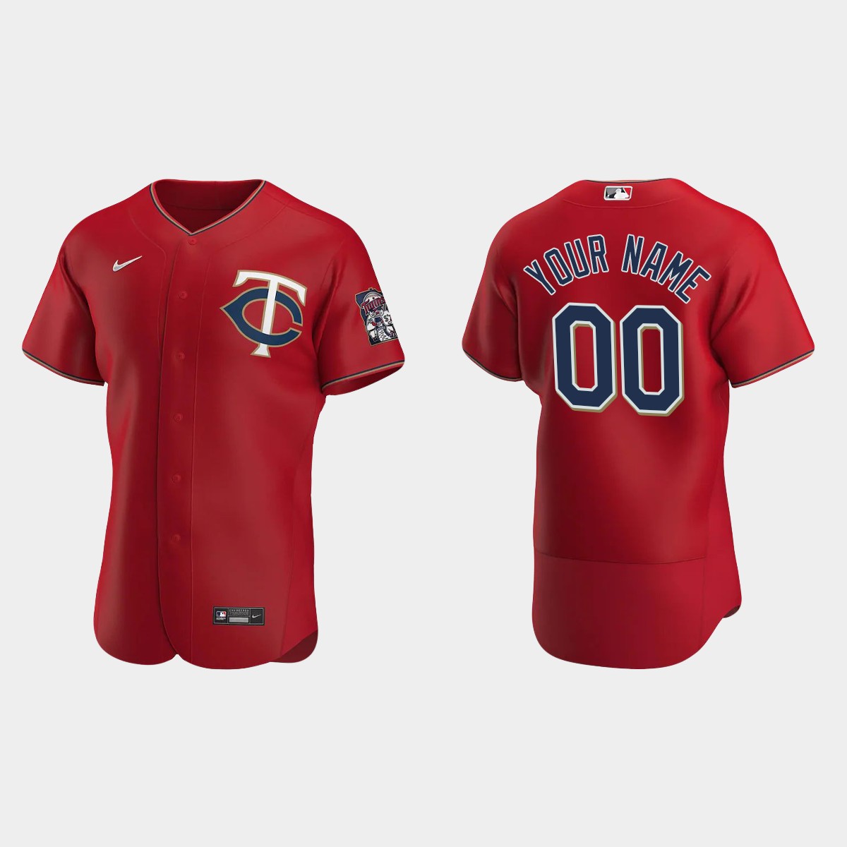 Men's Minnesota Twins Red 2020 Alternate Custom Jersey