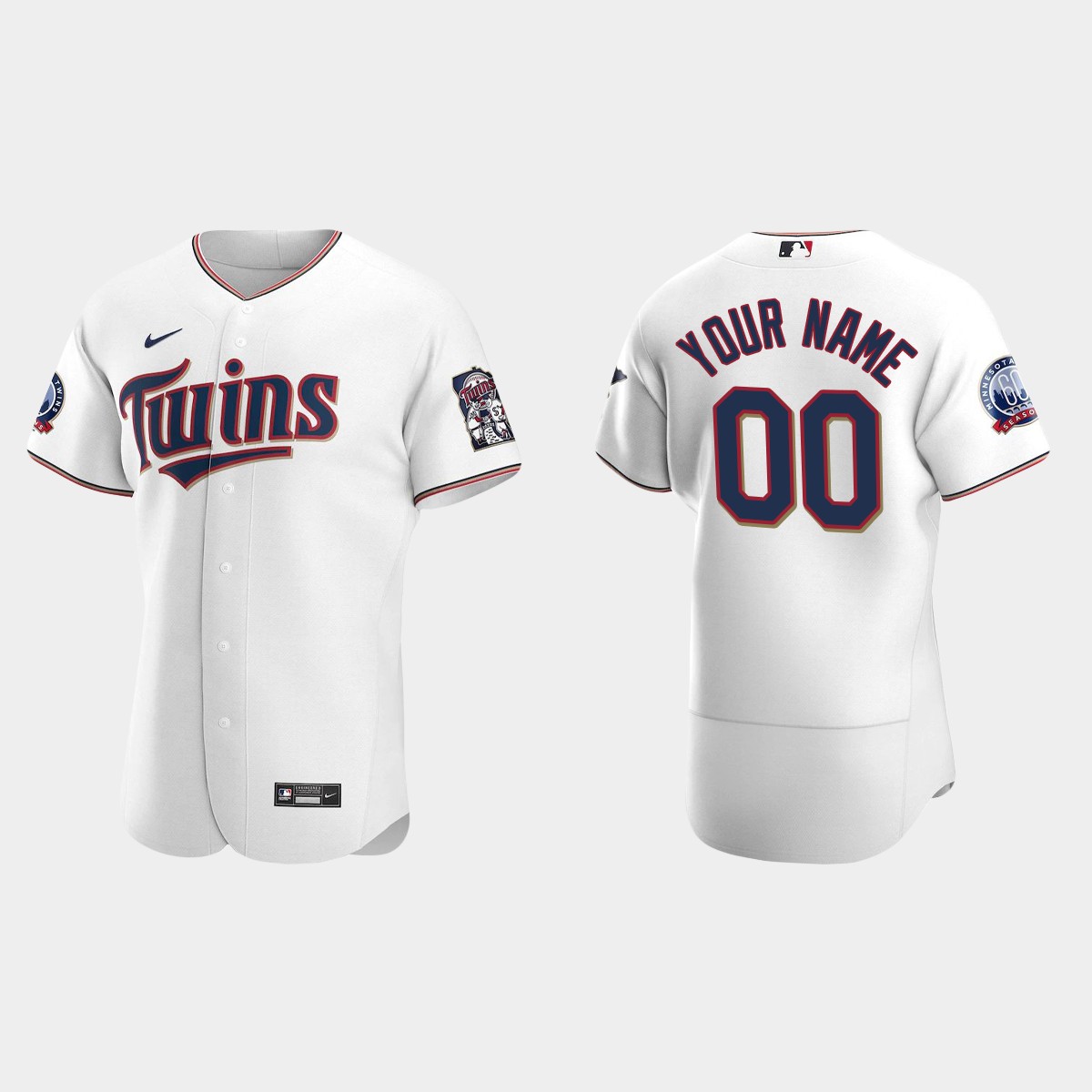 Men's Minnesota Twins White 2020 Home Custom Jersey
