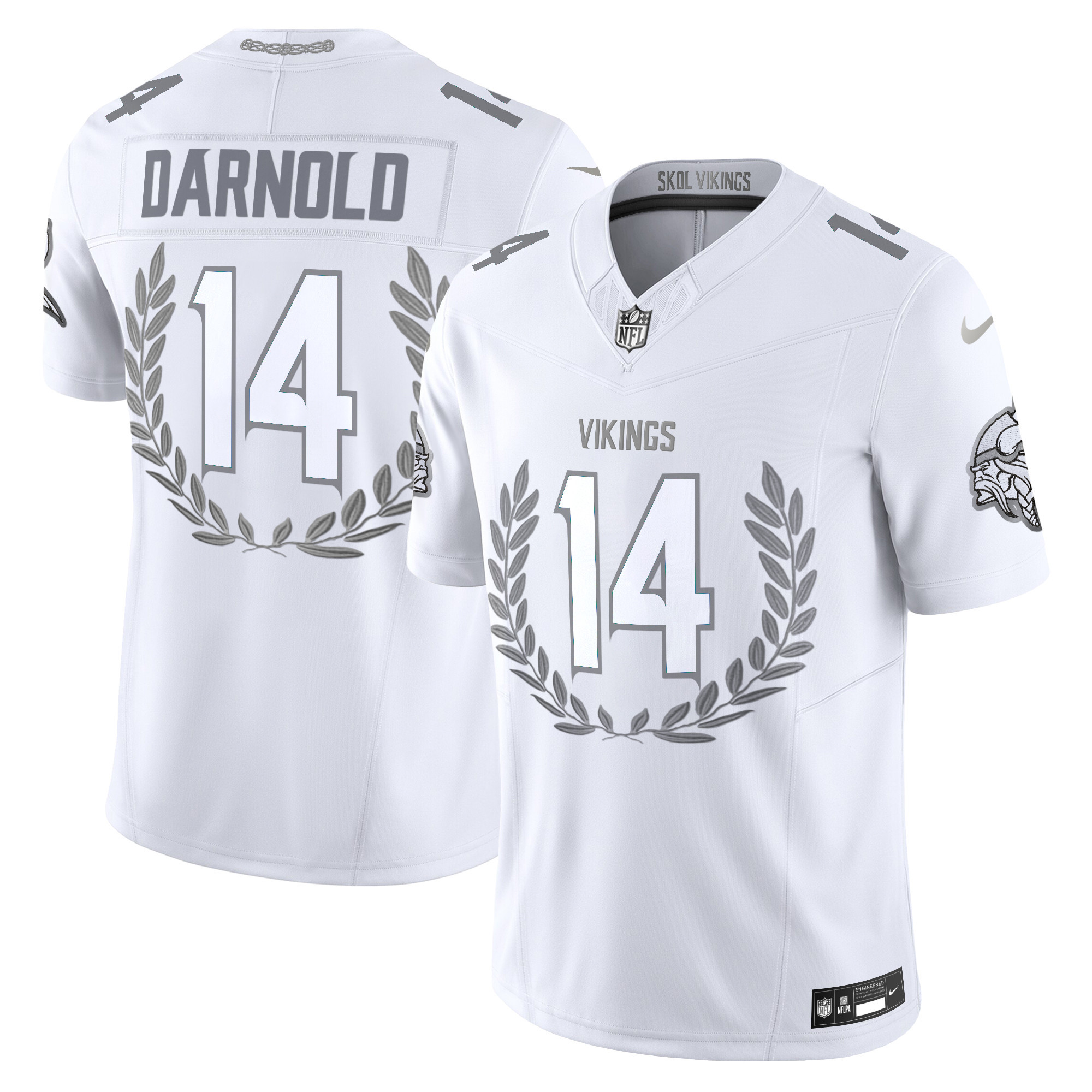Men's Minnesota Vikings Platinum MVP Vapor Limited Sam Darnold Jersey - All Stitched