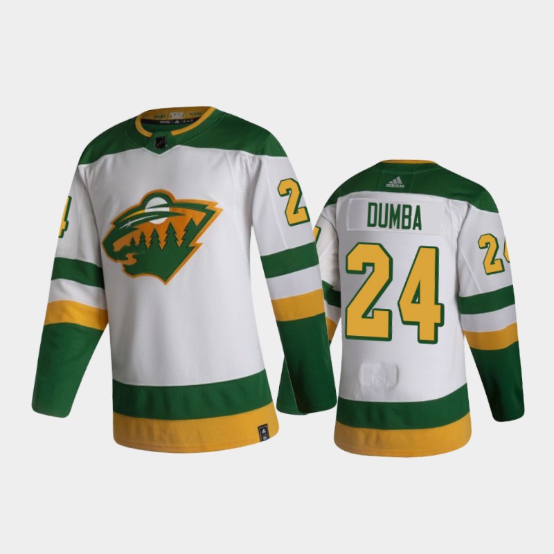 Men's Minnesota Wild Matt Dumba #24 Reverse Retro 2020-21 White Jersey