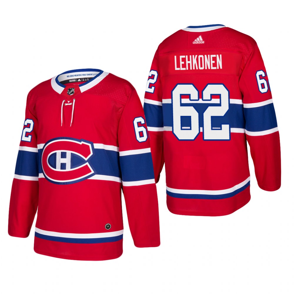 Men's Montreal Canadiens Artturi Lehkonen #62 Home Red Player Cheap Jersey