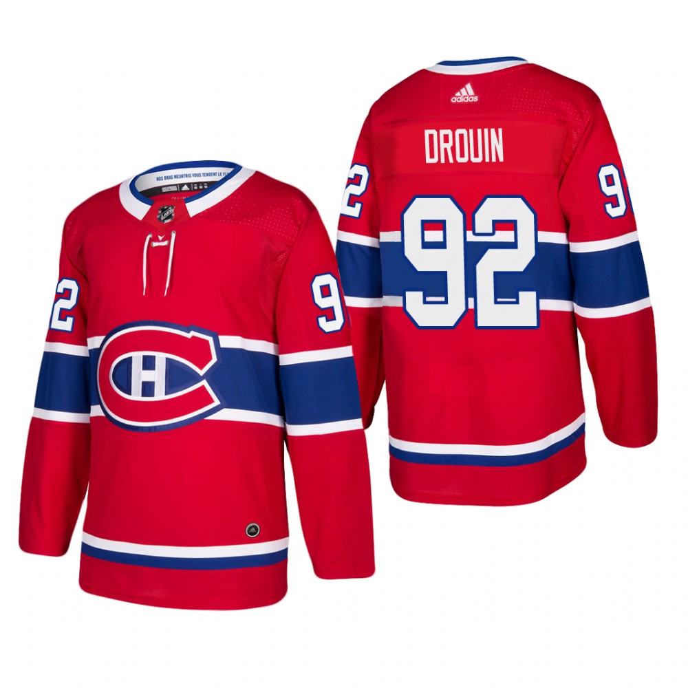 Men's Montreal Canadiens Jonathan Drouin #92 Home Red Player Cheap Jersey