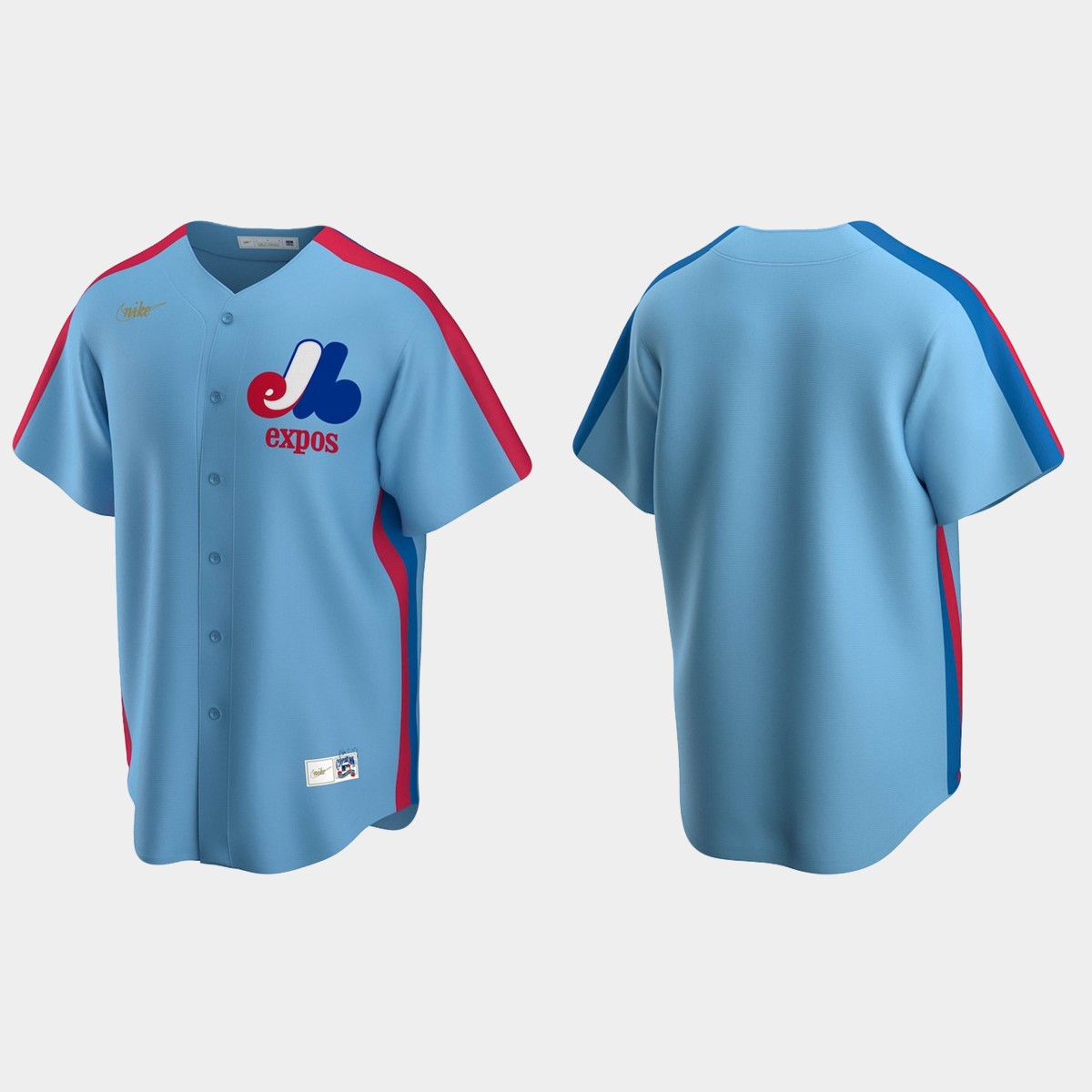 Men's Montreal Expos Cooperstown Collection Road Jersey - Light Blue