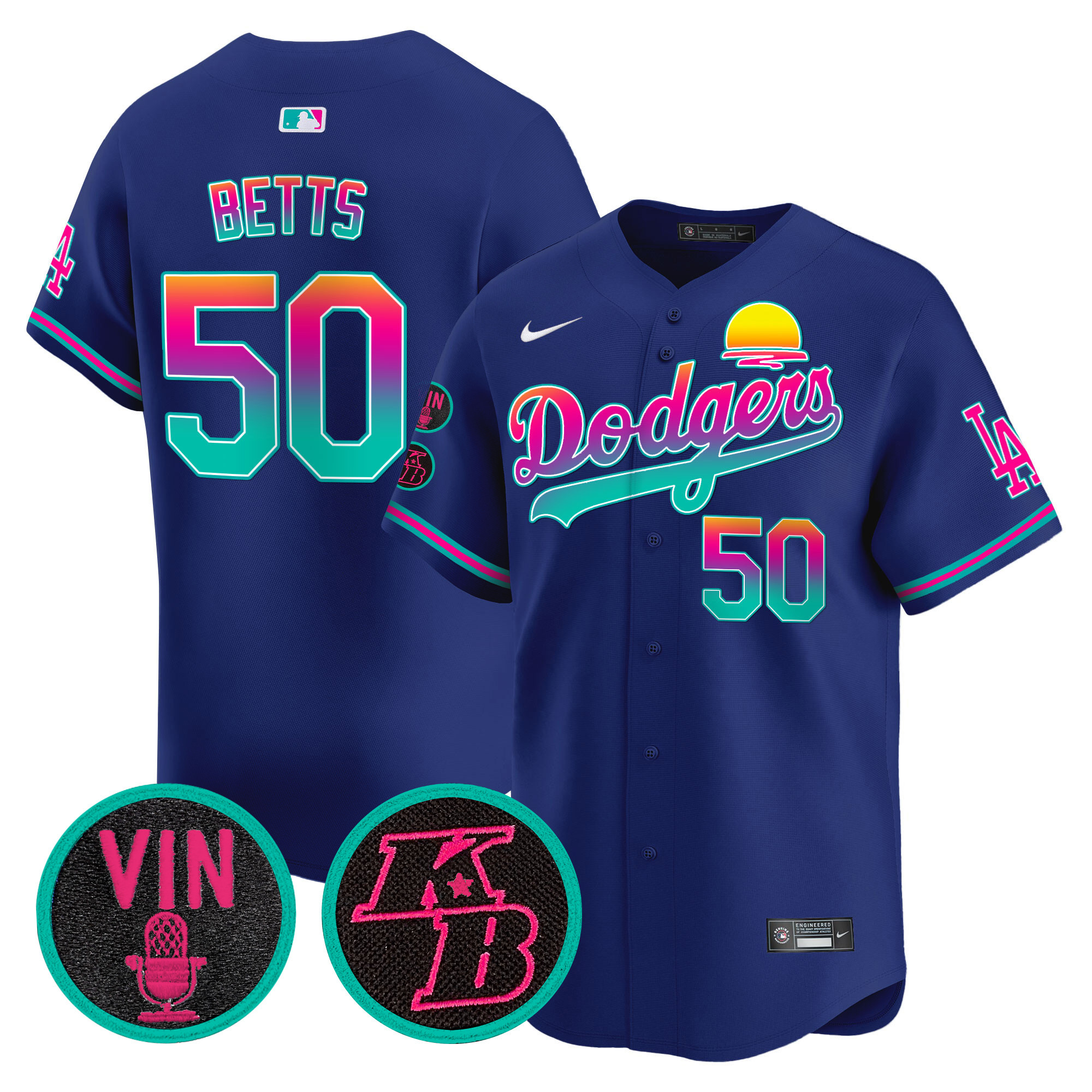 Men's Mookie Betts Los Angeles Dodgers 2024 Los Angeles City Style Vapor Premier Limited Royal Jersey V2 - All Stitched