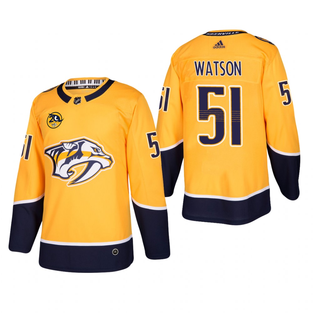 Men's Nashville Predators Austin Watson #51 Home Gold Player Cheap Jersey