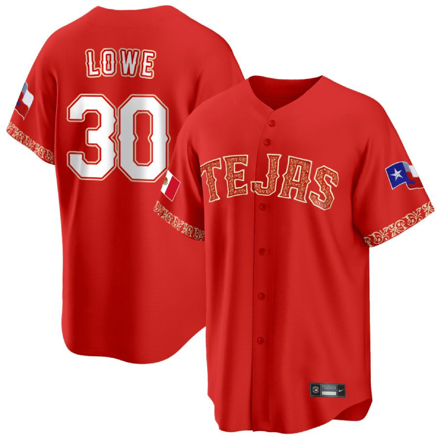 Men's Nathaniel Lowe Texas Rangers Mexican Heritage Night Cool Base Jersey ñ All Stitched