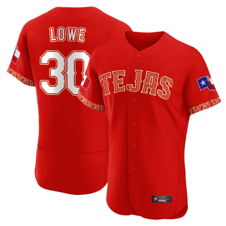 Men's Nathaniel Lowe Texas Rangers Mexican Heritage Night Flex Base Jersey ñ All Stitched