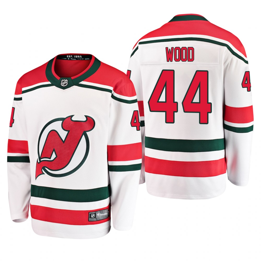 Men's New Jersey Devils Miles Wood #44 2019 Alternate Reasonable Breakaway Jersey - White
