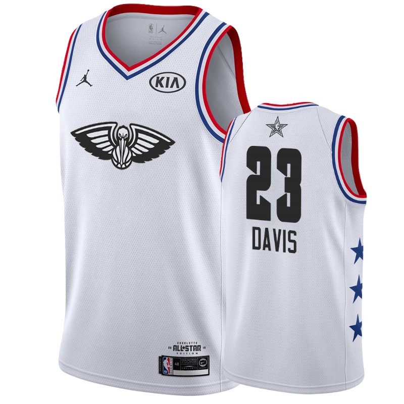 Men's New Orleans Pelicans #23 Anthony Davis 2019 All-Star Jersey - White