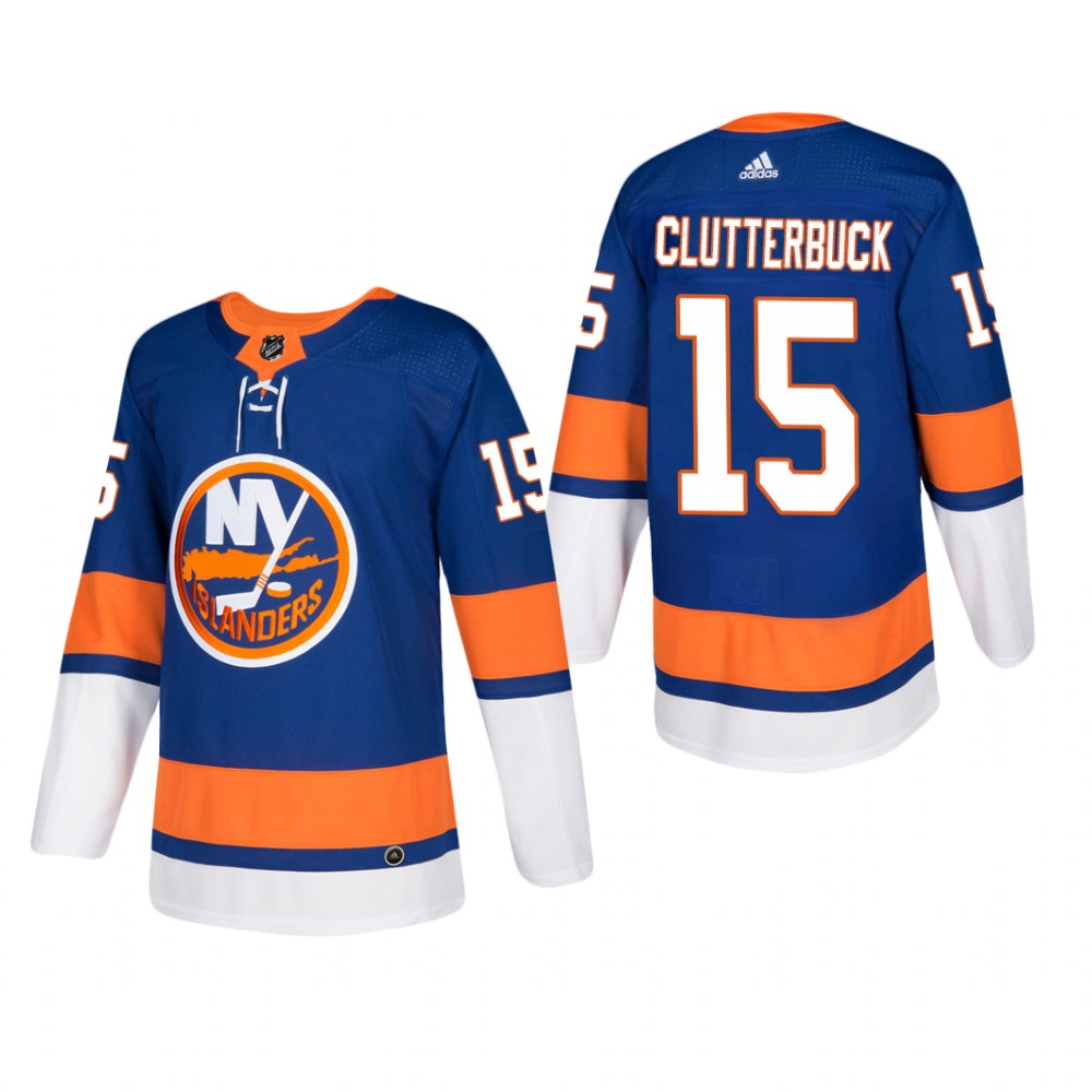 Men's New York Islanders Cal Clutterbuck #15 Home Blue Player Cheap Jersey