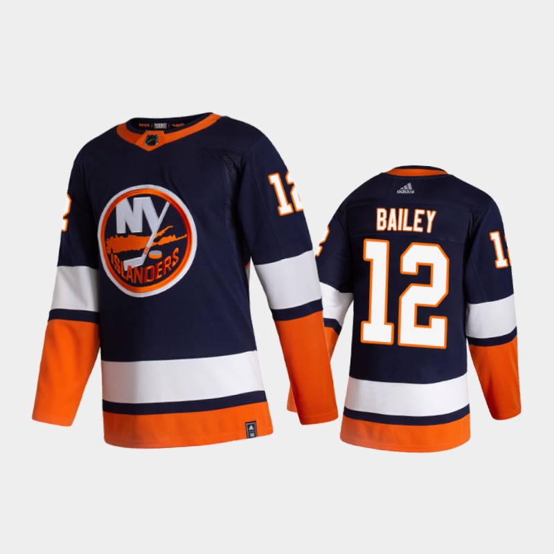 Men's New York Islanders Josh Bailey #12 Reverse Retro 2020-21 Blue Jersey