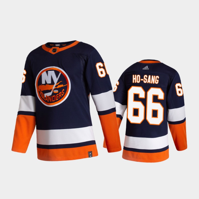 Men's New York Islanders Josh Ho-Sang #66 Reverse Retro 2021 Blue Jersey