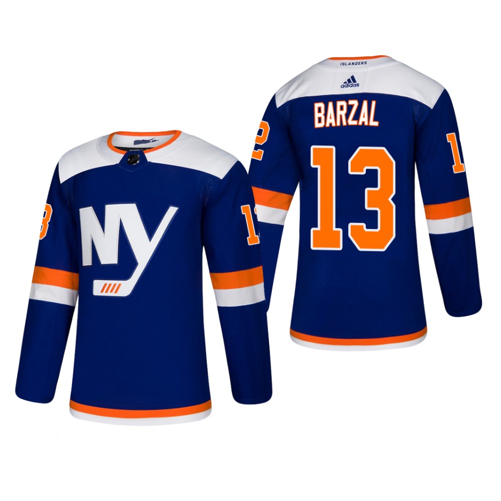 Men's New York Islanders Mathew Barzal #13 2018-19 Alternate Reasonable Jersey - Blue