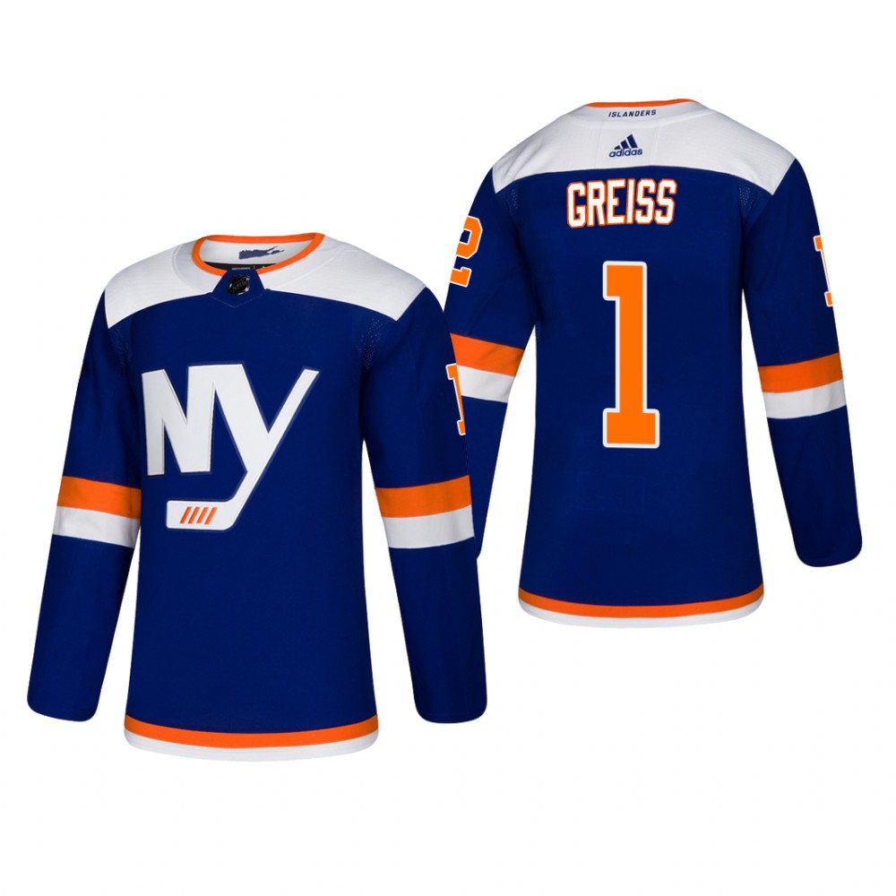 Men's New York Islanders Thomas Greiss #1 2018-19 Alternate Reasonable Jersey - Blue