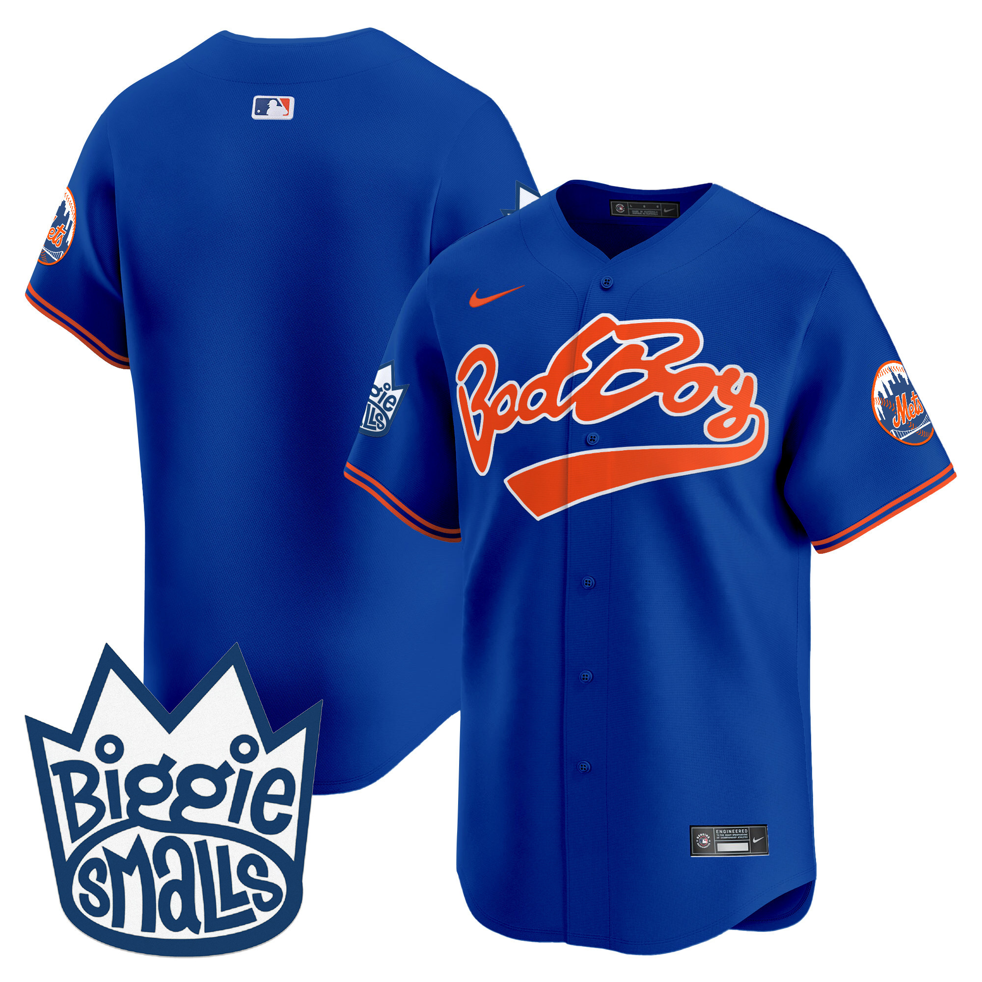 Men's New York Mets Biggie Smalls Vapor Premier Limited Royal Jersey - All Stitched