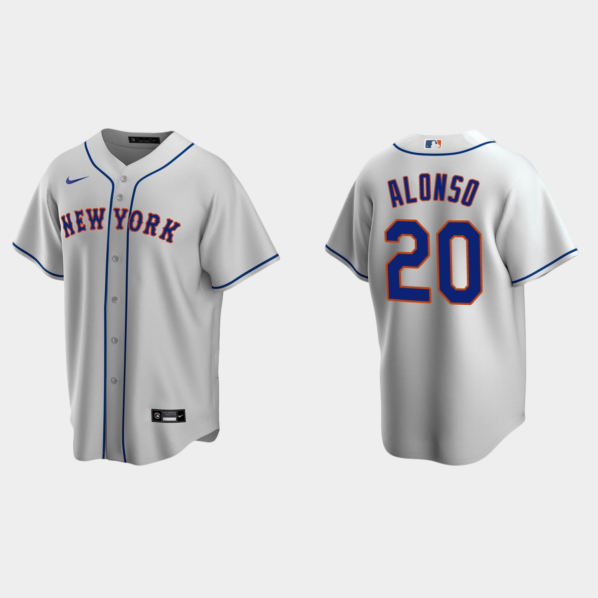 Men's New York Mets Pete Alonso Road Jersey - Gray
