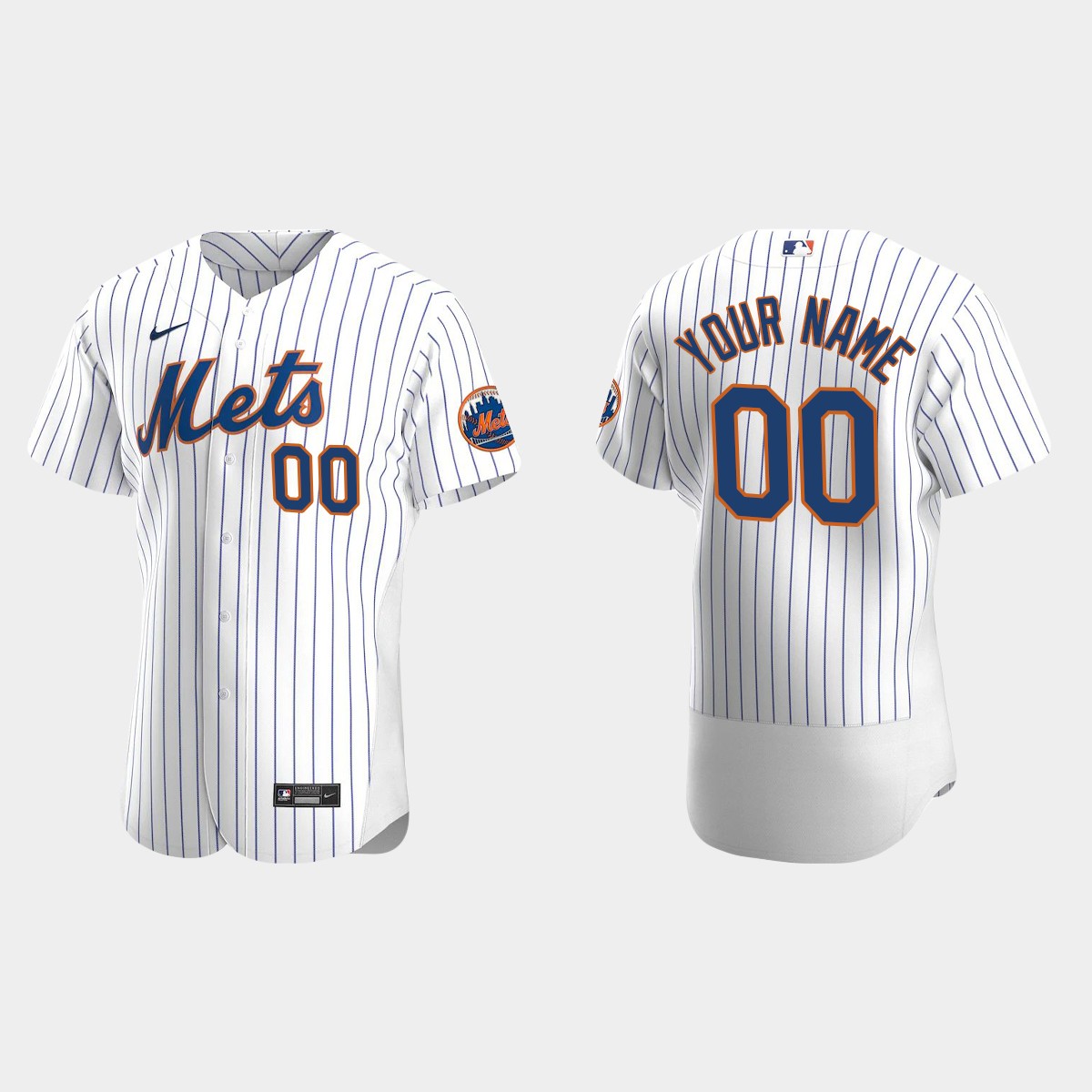 Men's New York Mets White 2020 Home Custom Jersey