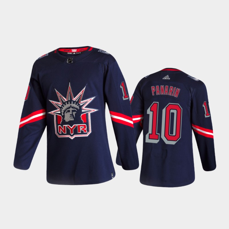Men's New York Rangers Artemi Panarin #10 Reverse Retro 2020-21 Navy Special Edition Jersey