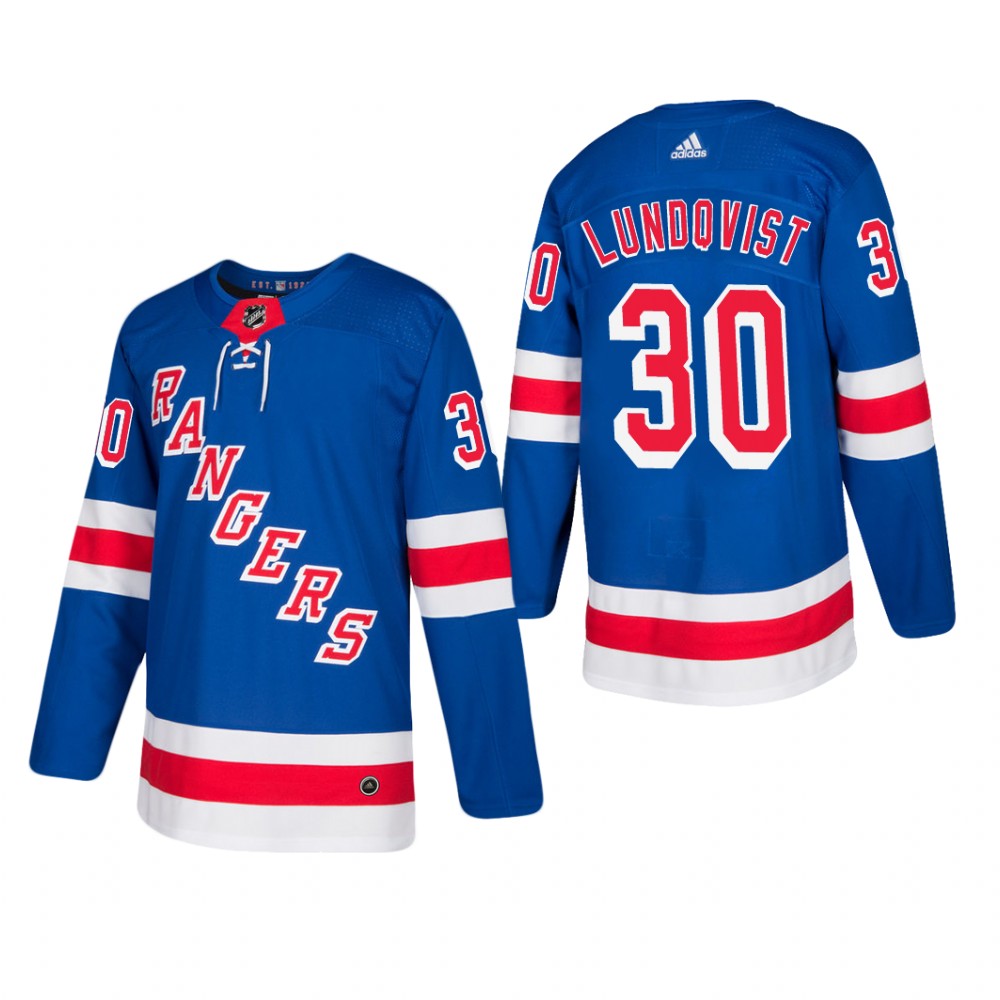Men's New York Rangers Henrik Lundqvist #30 Home Blue Player Cheap Jersey
