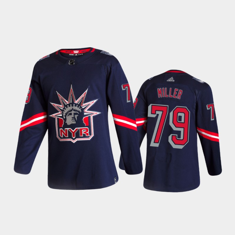 Men's New York Rangers K'Andre Miller #79 Reverse Retro 2020-21 Navy Special Edition Jersey