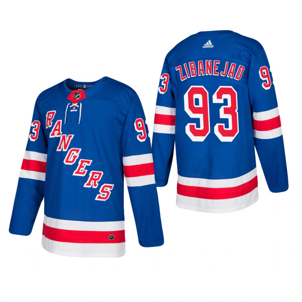 Men's New York Rangers Mika Zibanejad #93 Home Blue Player Cheap Jersey