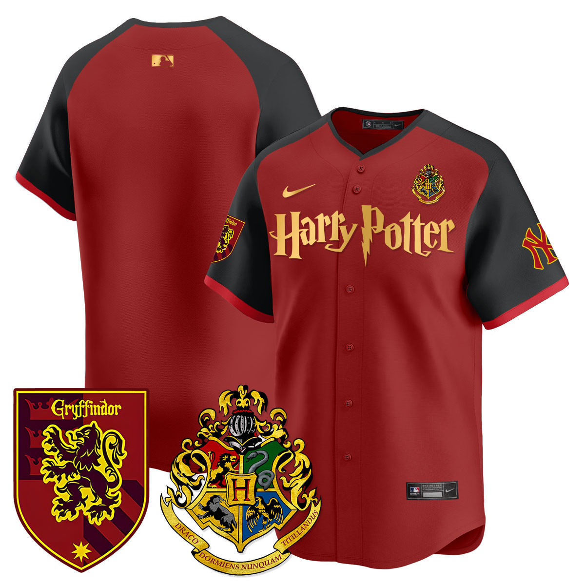 Men's New York Yankees 2024 Harry Potter Vapor Premier Limited Griffindor Jersey - Printed