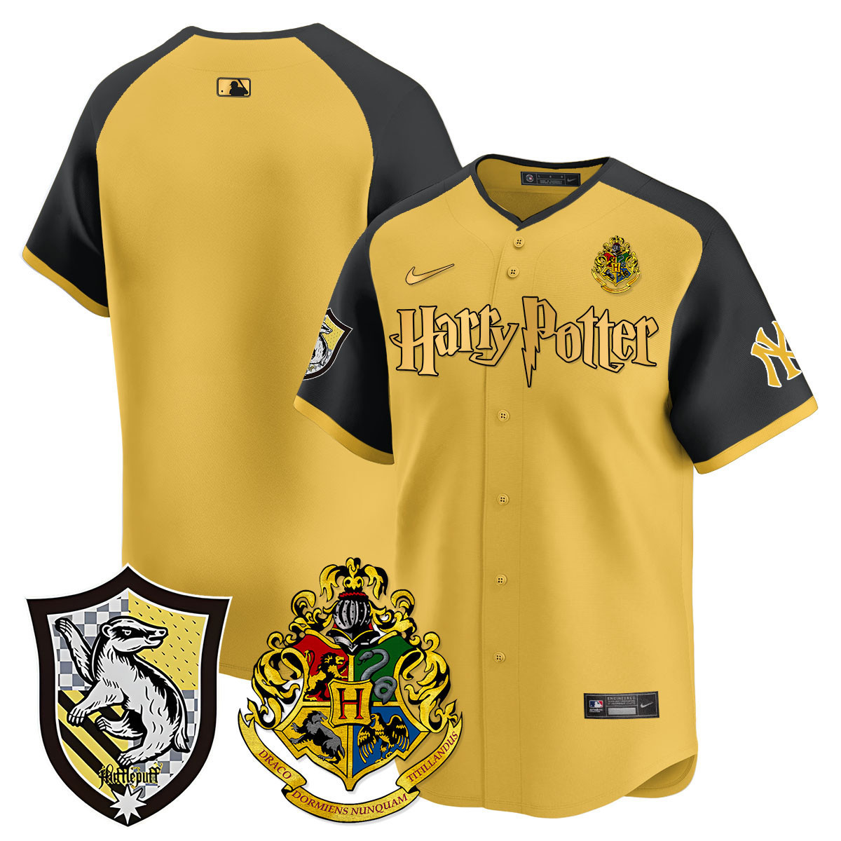 Men's New York Yankees 2024 Harry Potter Vapor Premier Limited Hufflepuff Jersey - Printed