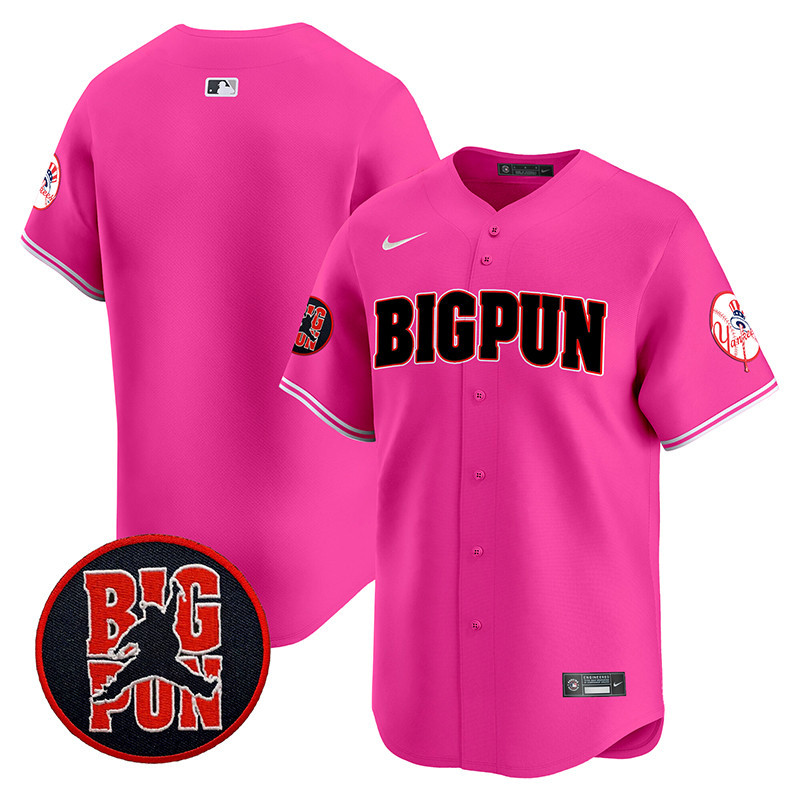 Men's New York Yankees Big Pun Vapor Premier Limited Pink Jersey V2 - All Stitched