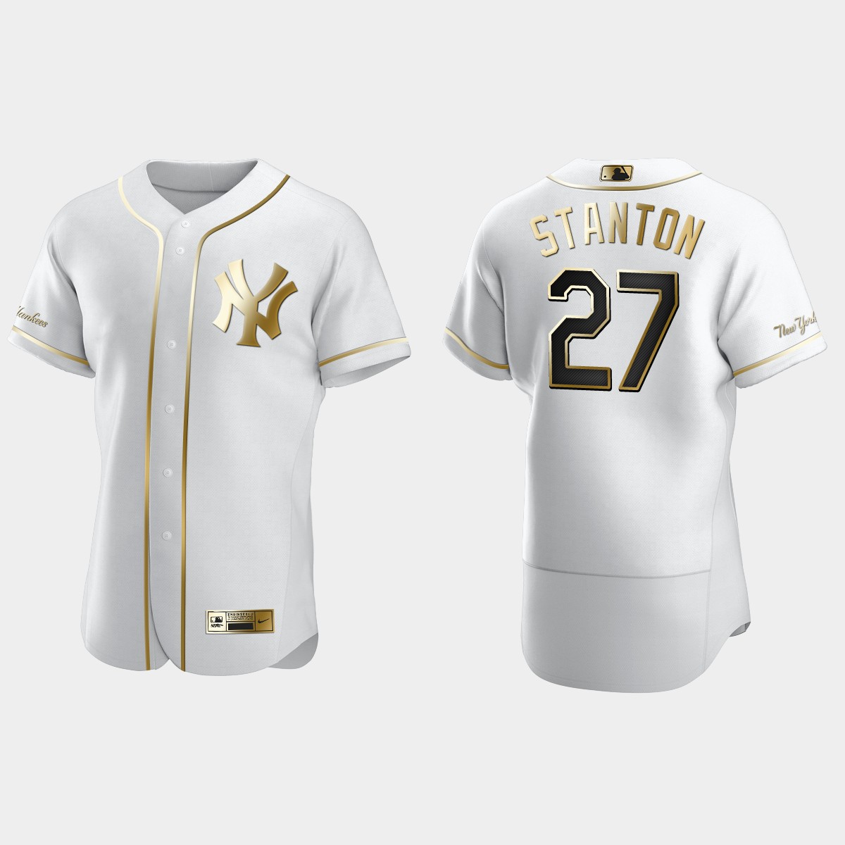 Men's New York Yankees Giancarlo Stanton Golden Edition Jersey - White