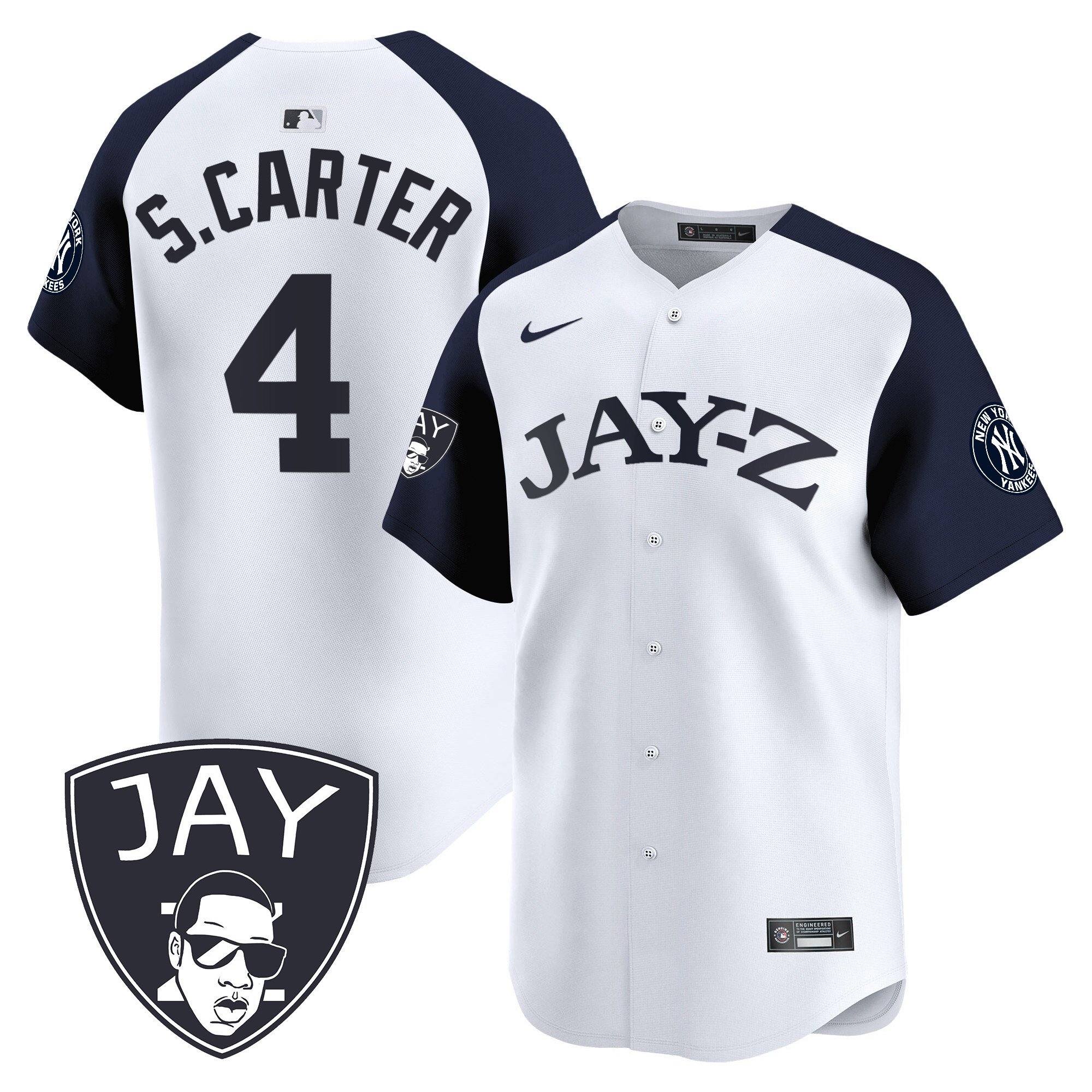 Men's New York Yankees Jay-Z Vapor Premier Limited White Alternate Jersey - All Stitched