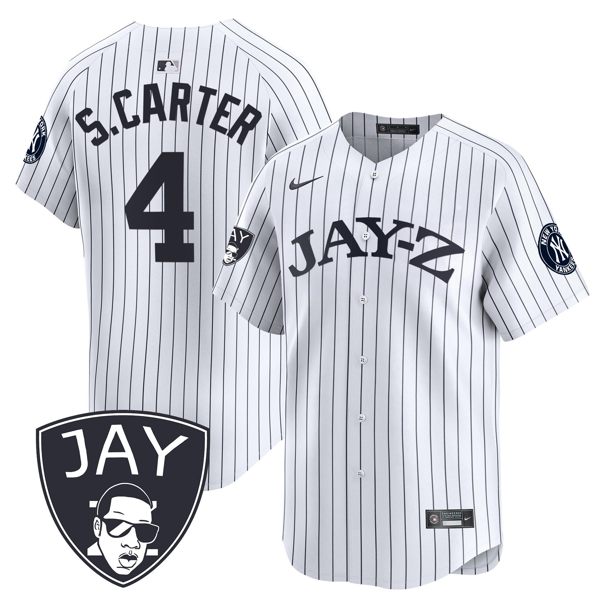 Men's New York Yankees Jay-Z Vapor Premier Limited White Jersey - All Stitched