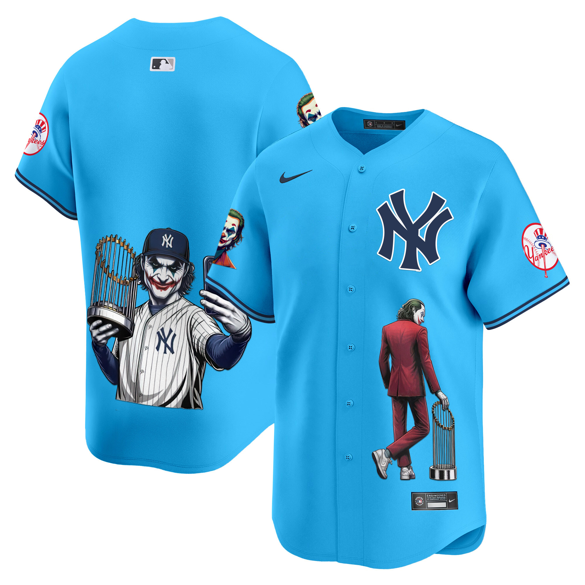 Men's New York Yankees Joker Vapor Premier Limited Light Blue Jersey - Printed