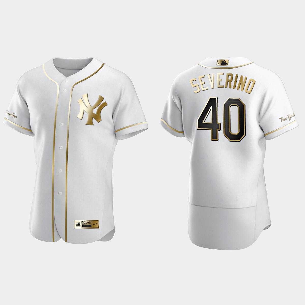 Men's New York Yankees Luis Severino Golden Edition Jersey - White