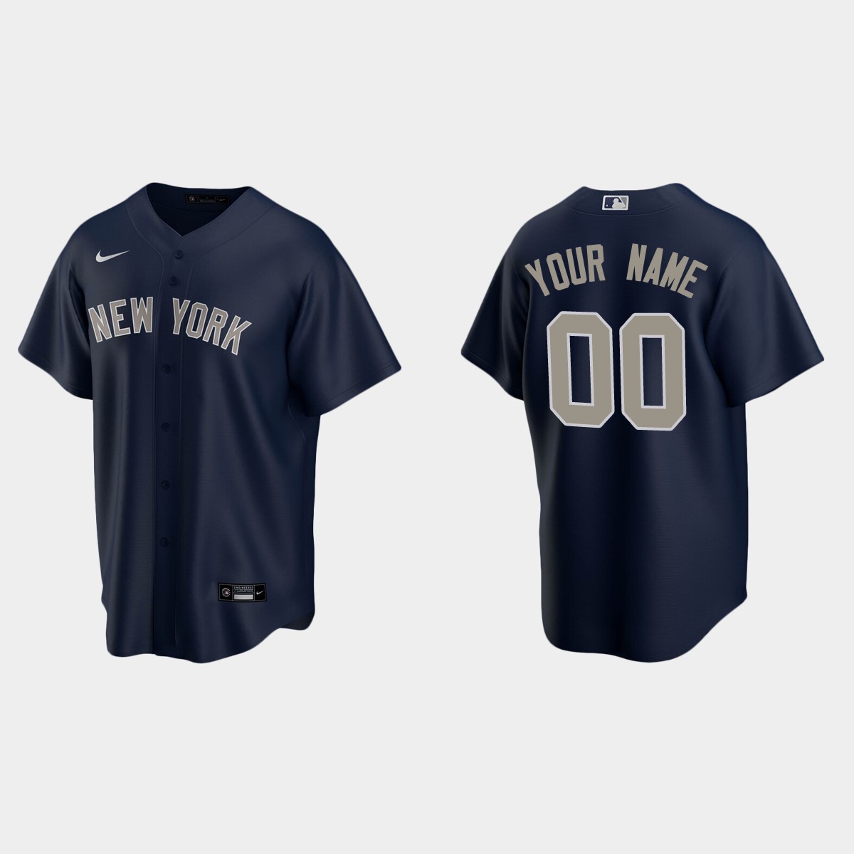 Men's New York Yankees Navy Alternate Custom Jersey