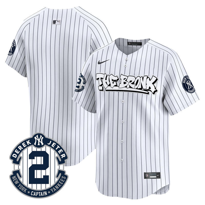 Men's New York Yankees The Bronx Graffiti Vapor Premier Limited Pinstripe Jersey - All Stitched