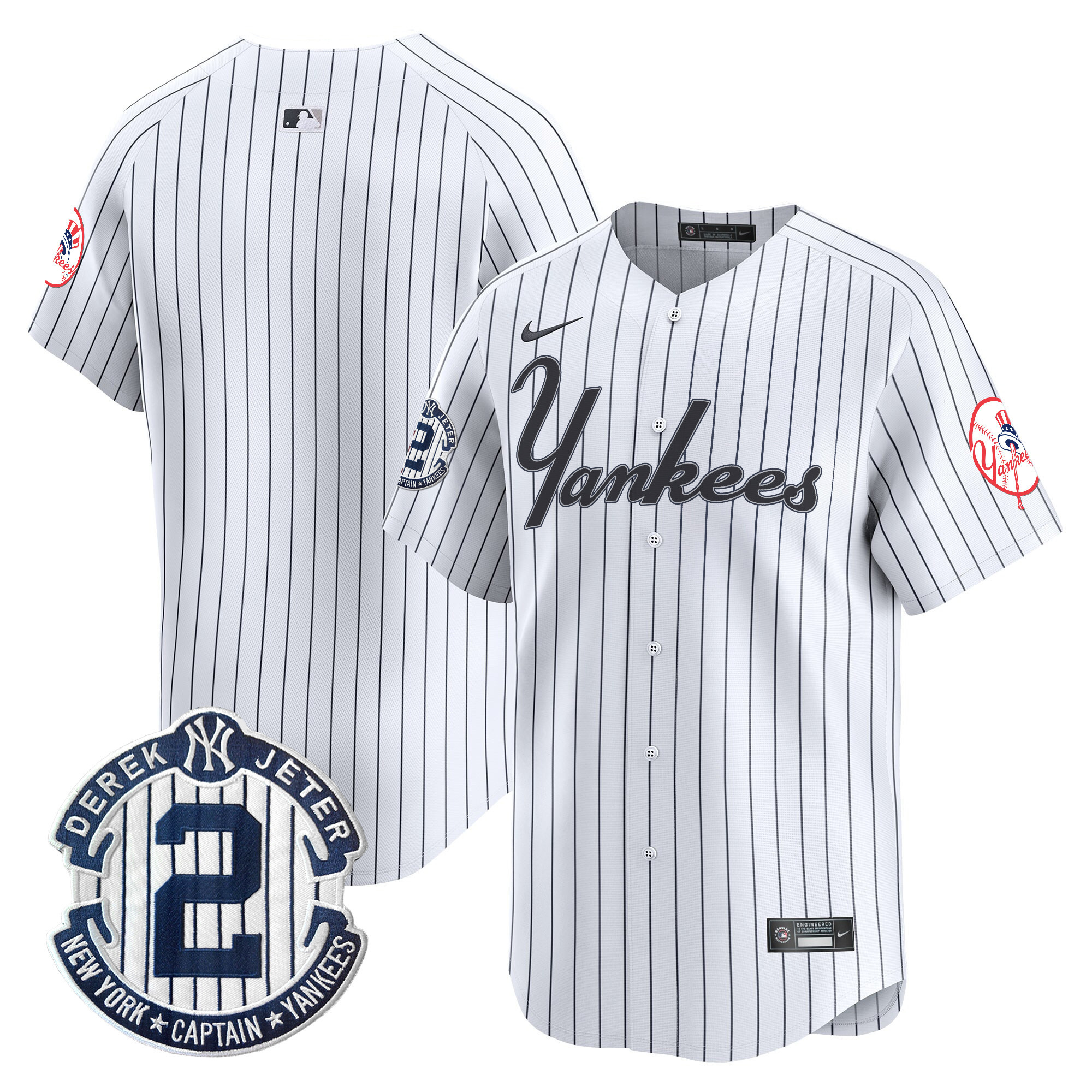 Men's New York Yankees Throwback Vapor Premier Limited Pinstripe Jersey V2 - All Stitched
