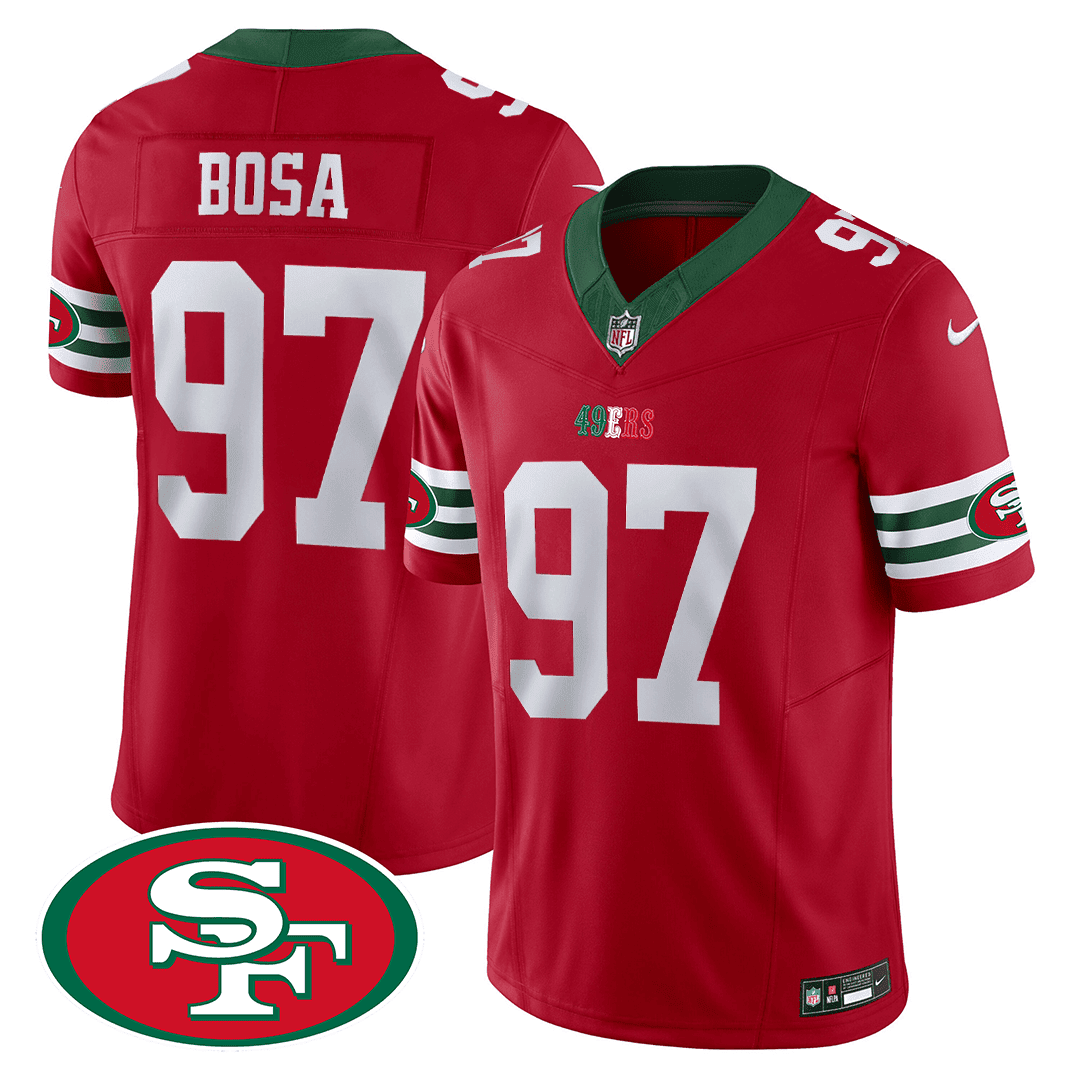 Men's Nick Bosa San Francisco 49ers Mexico Red Jersey - All Stitched