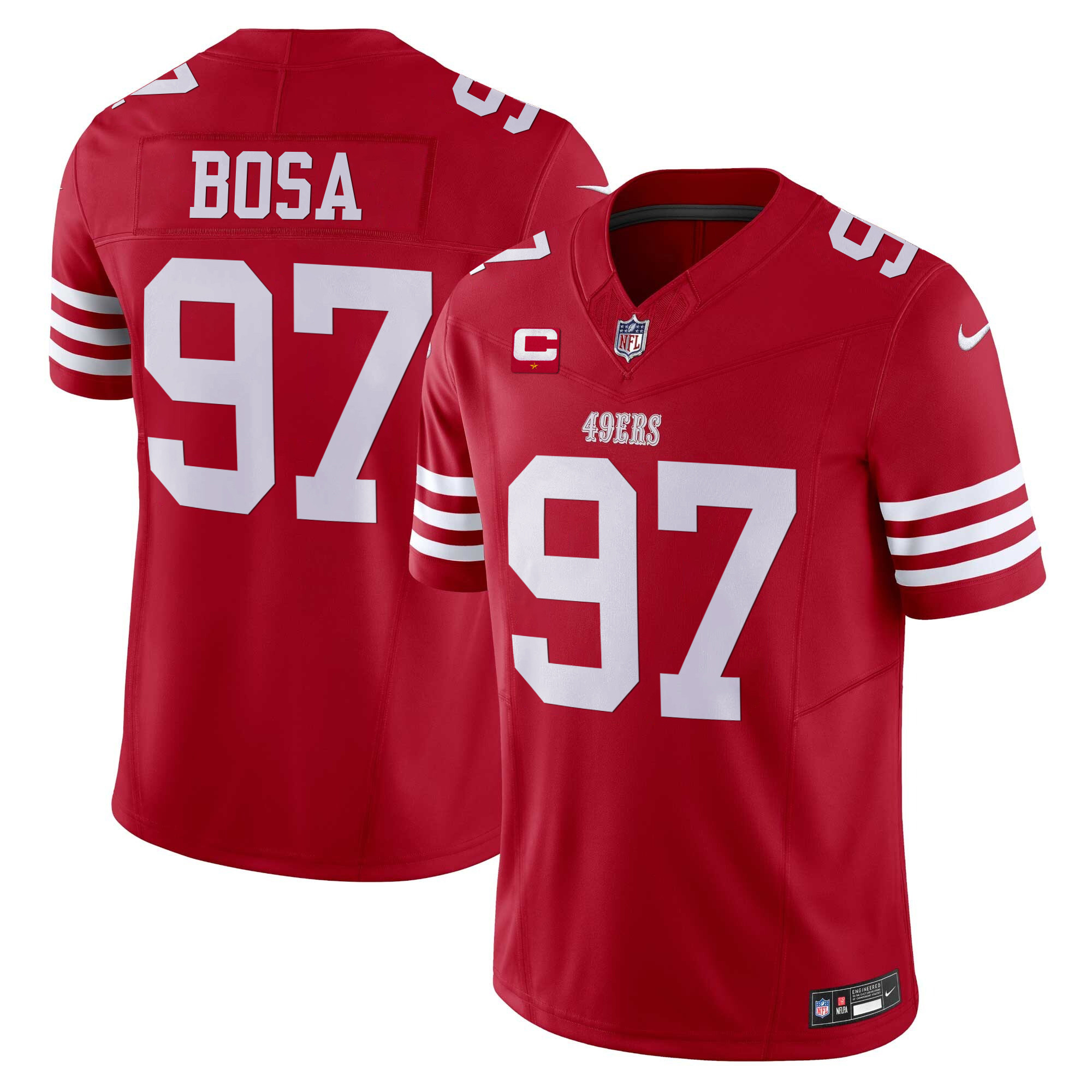 Men's Nick Bosa San Francisco 49ers Vapor F.U.S.E Limited Red Jersey - All Stitched